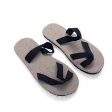 Новинка года; летние шлепанцы; повседневные льняные тапочки больших размеров; мужские повседневные Нескользящие тапочки в римском стиле; пляжные шлепанцы;@ py