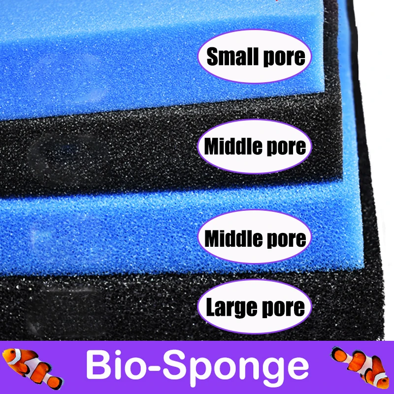Éponges Filtrantes Pour Aquarium - Lot De 6, 10 PPI, 10x7x6 Cm - Haute Densité, Lavable, Pour Filtration Biologique