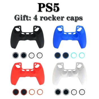 

PS5 silicone protective shell, suitable for Playstation5 accessories PS5 controller non-slip cover, luminous thumb grip cap