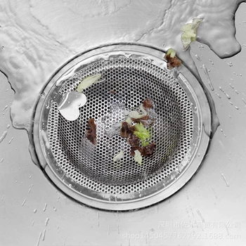 

2pcs Stainless Steel Catcher Universal Anti Clogging Strainer Hair Collect Home Kitchen Wide Rim Bathroom Sink Drain Food Filter