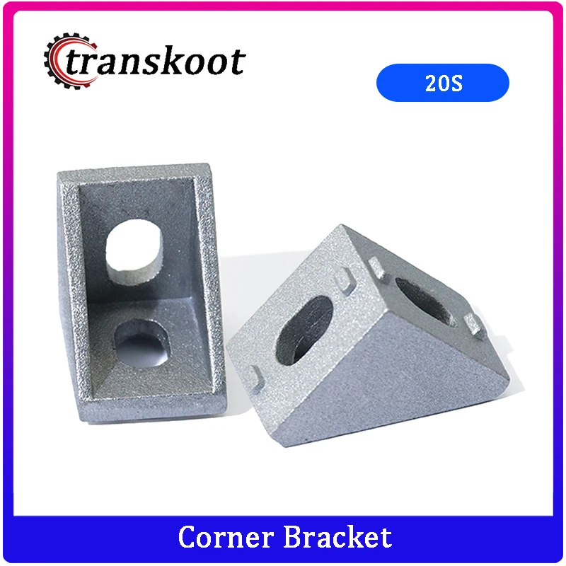 

20Pcs 2020(1720) Corner Bracket Aluminum Angle L Connector Bracket Fastener Match 2020 Series Aluminum Profile T Slot 6mm