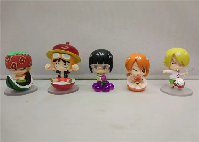 

Anime Garage Kit Cute 10-Fruit One Piece Model Garage Kit Boxed Capsule Toy