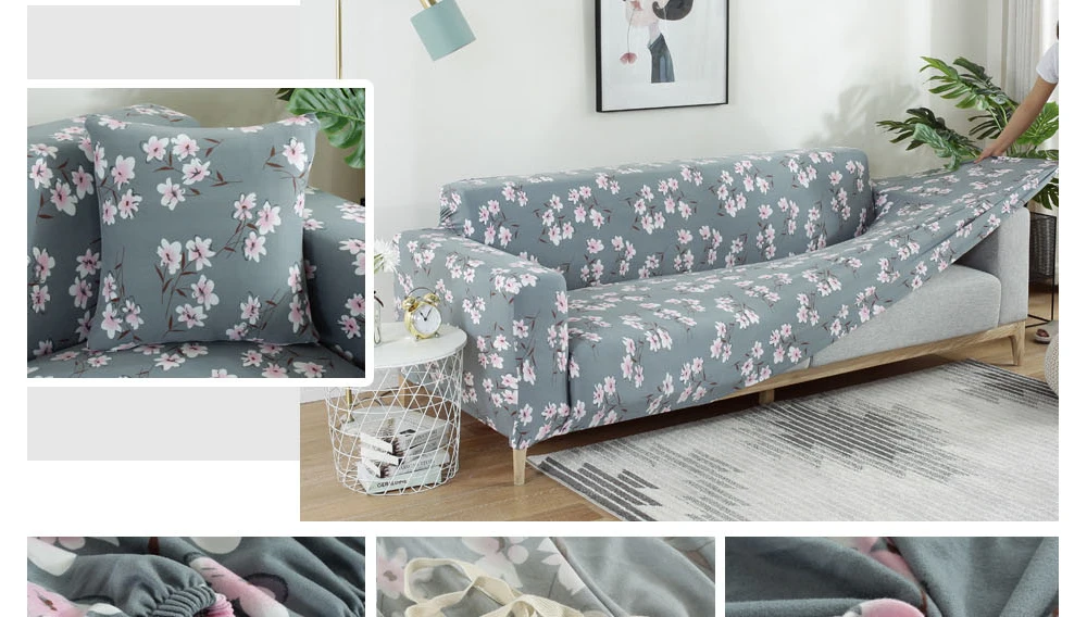 Stretch Slipcovers Sofa Cover for Living Room Slip-resistant Sectional Elastic Couch Cover Sofa Towel Single/Two/Three/Four Seat