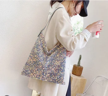 

Glitter underarm bag single shoulder bag Yangqi bag 2020 new summer temperament bag elegant large capacity leisure bag