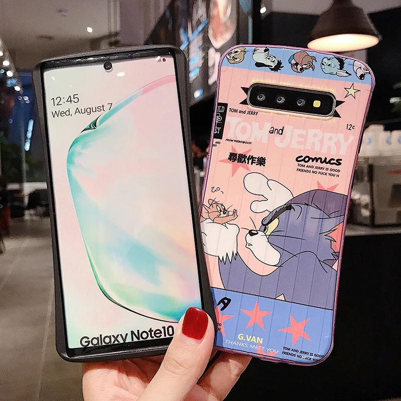YHBBCASES для samsung Note 10 8 9 3D тонкий поясной чемодан ударопрочный чехол для samsung Galaxy S10 Plus S8 S9 mouse Cat Мягкий чехол