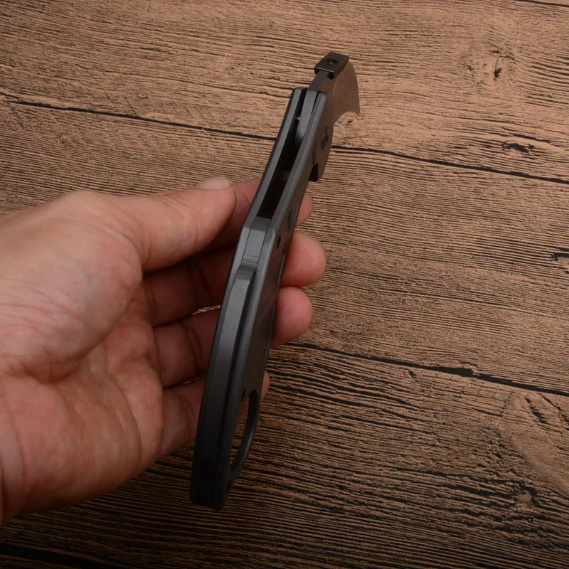 Складной нож Karambit 440C, лезвие с титановым покрытием, стальная ручка, тактические складные ножи для выживания на открытом воздухе H1015