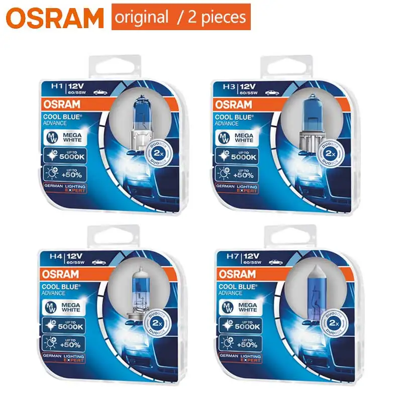 Галогенные лампы OSRAM H7 H3 H4/9003 H1 H9 H11 9005/HB3 9006/HB4 Автомобильные противотуманные фары
