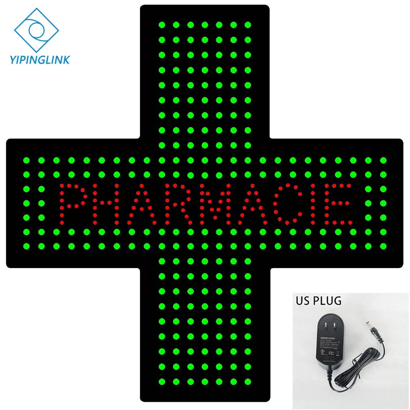 PHARMACIE-US Pharmacie pharmace farmacia светодиодный знак Креста со словами 48*48 см размер высокое качество marterial и светодиодный шарик с хорошим дизайном - Мощность в ваттах: PHARMACIE-US