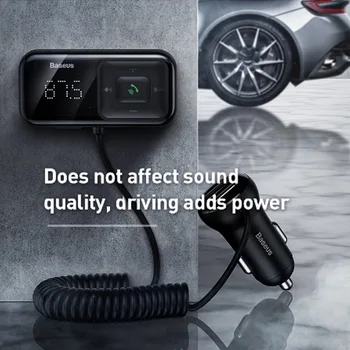 

FM Modulator Transmitter Bluetooth 5.0 FM Radio 3.1A USB Car Charger Handsfree Car Kit Wireless Aux Audio FM Transmiter hot sale