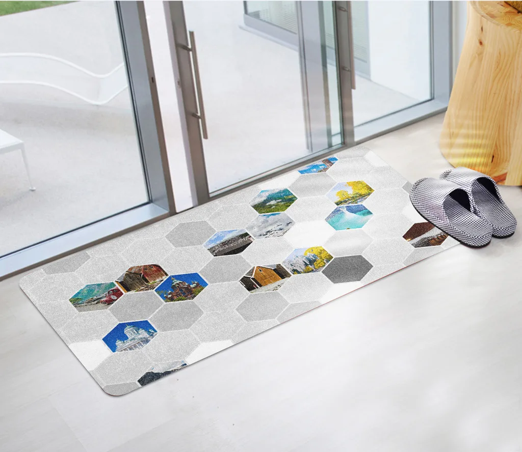 Long Kitchen Mat Bath Carpet Floor Mat Home Entrance Doormat Tapete Absorbent Bedroom Living Room Floor Mats Modern Kitchen Rugs - Color: 18