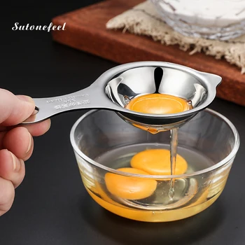 

Egg Dividers Egg White Separator 304 Stainless Steel Eggs Yolk Filter kitchen Utensil Cake Baking Decorating Tool