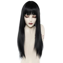 CHERIS волосы синтетический парик термостойкие высокая температура волокно длинные волнистые косплей черный серый парики для женщин и девочек