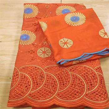 

7 yard Swiss lace fabric latest heavy beaded embroidery African 100% cotton fabrics Swiss voile lace popular Dubai style 3L0535