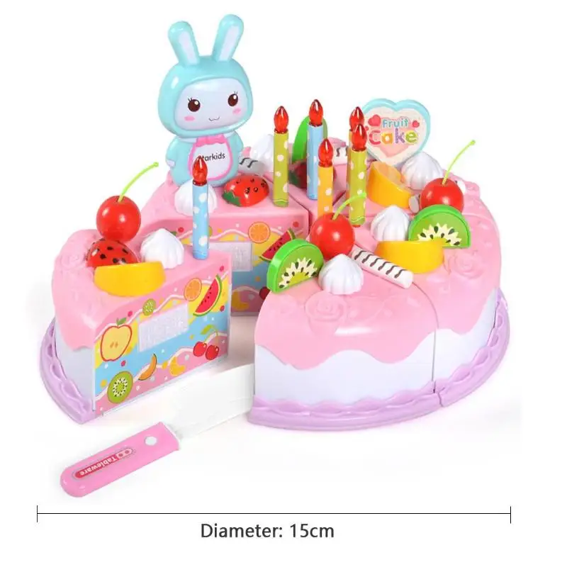 37 шт. DIY торт игрушка кухня еда ролевые игры резка фрукты игрушки на день рождения для детей шеф-повара ролевые образовательные игрушки рождественские подарки