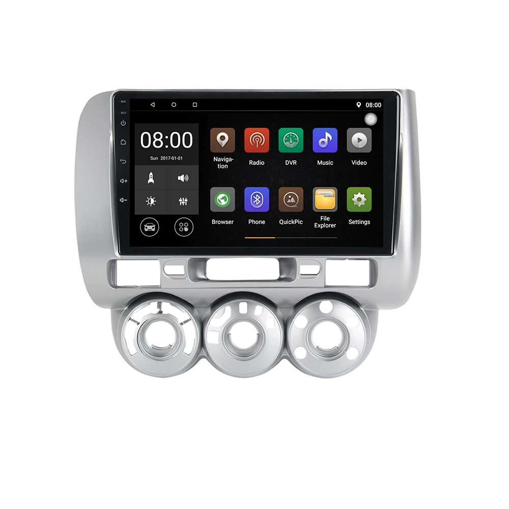 Android 9,1 10," 1+ 16G Автомобильный dvd-плеер gps навигация для Honda Fit Jazz 2004-2007