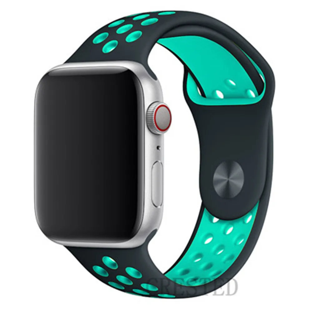 NEW gray blue Спортивный ремешок для apple watch band 44 мм/40 мм apple watch 5 4 3 band iwatch band 5 42 мм/38 мм correa браслет ремень аксессуары для часов - Цвет ремешка: NEW gray blue