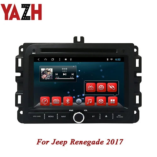 9.0 RAM 2GB ROM 32GB YAZH Android 1 Din автомобильный dvd-плеер для Jeep Renegade PIP Bluetooth Радио Навигация 1080*600 ips TFT ЖК-дисплей головное устройство - Цвет: 9.0 RAM 2GB ROM 32GB
