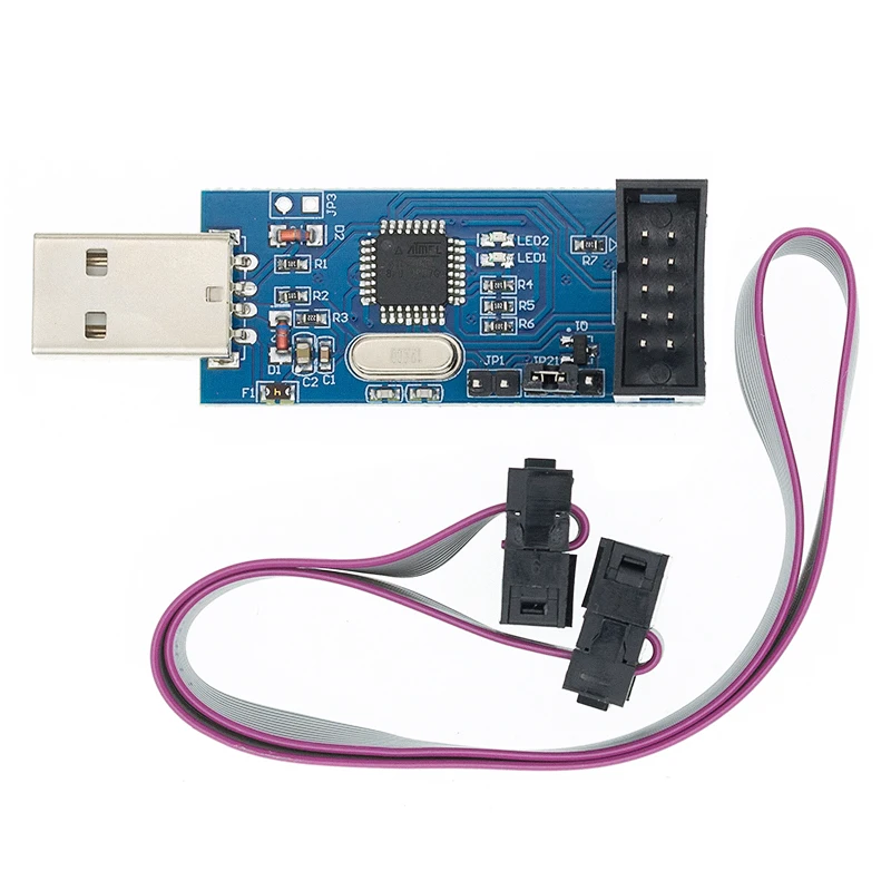 Программатор USB ISP ASP ATMEGA8 ATMEGA128 с поддержкой Win7 64K 10Pin на 6 Pin 1 шт.|avr programmer|usb ispisp programmer