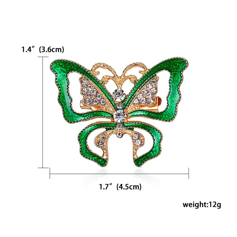 Rinhoo кристалл Винтаж Стрекоза Броши для женщин большая бабочка булавка для насекомых модное платье пальто милые животные ювелирные изделия - Окраска металла: 4