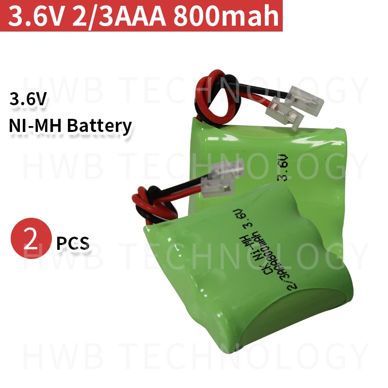 2 шт./лот ni-mh 2/3AAA 3,6 V 800mAh 2/3 AAA Ni-MH аккумуляторная батарея с вилкой для беспроводного телефона