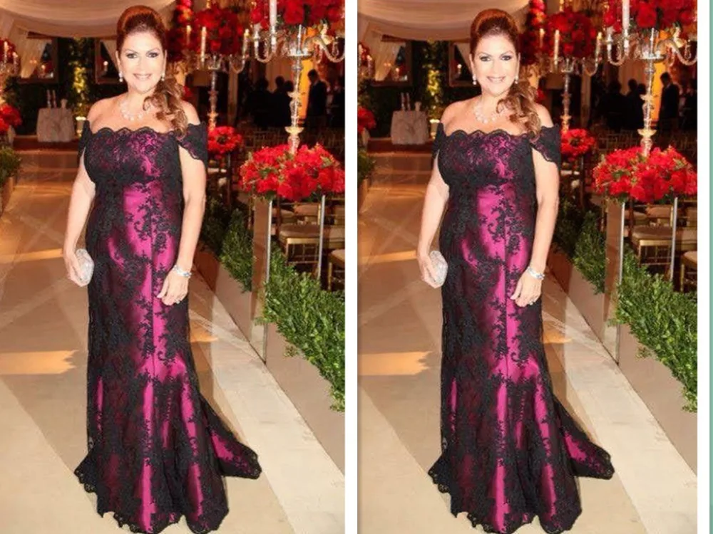 Mother Of The Bride Dresses Mermaid Off The Shoulder Floor Length short sleeve Formal Evening dress Weddings Prom Gown