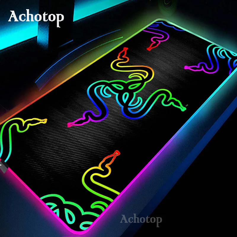 Large Office RGB LED Illumination Mouse Pad Mat Game Gamer Razer Gaming Mousepad Keyboard Compute Anime Desk Mat for CSGO