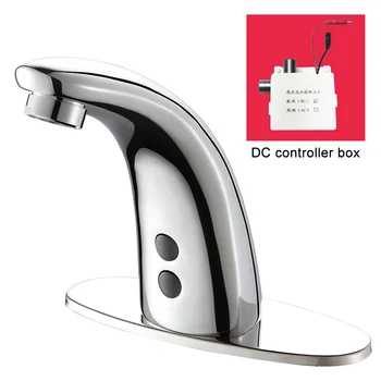

Modern Basin Splash Proof Battery Power Inductive Home Automatic Infrared Sensor Faucet Cold Water Sink Copper Tap Touch Free