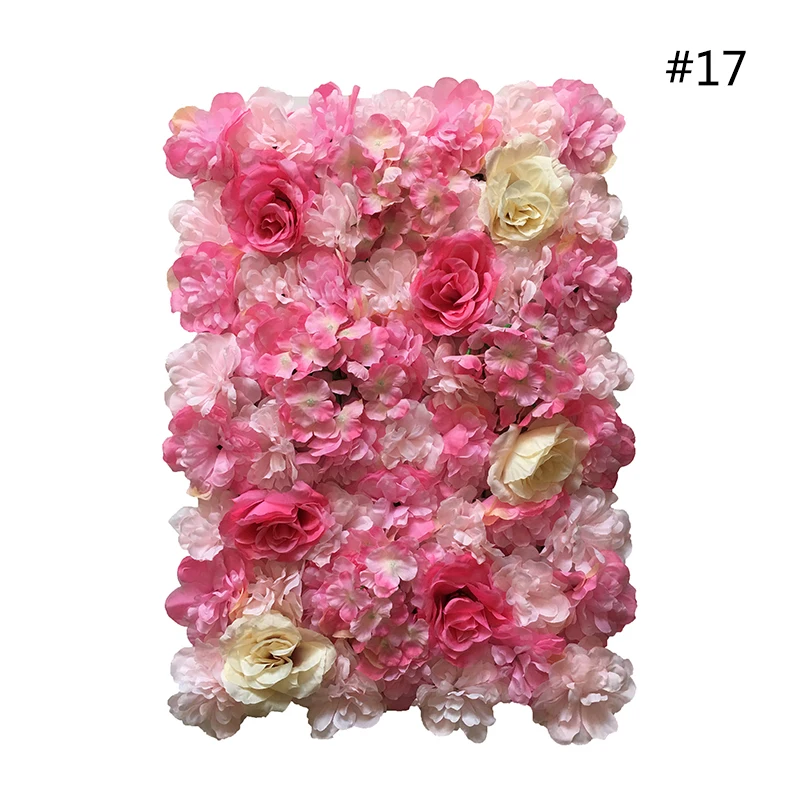 60X40 см Искусственный Шелковый цветок розы стены Свадебные Рождественские украшения латексные шары детский душ фон - Цвет: 17