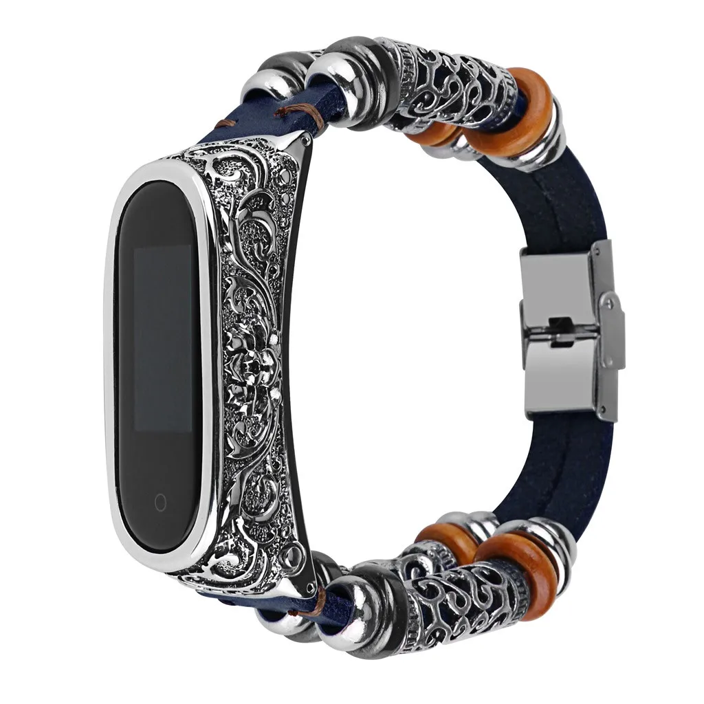 HIPERDEAL сменный кожаный ремешок, браслет+ металлический корпус для Xiaomi Mi Band 4 браслета Jy16