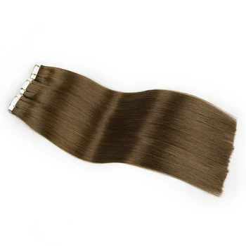 

Toysww Tape Virgin Hair Extensions Medium Color 4 Indian Virgin Hair Tape Double Sided Real Hair Skin Weft 20pcs 40pcs