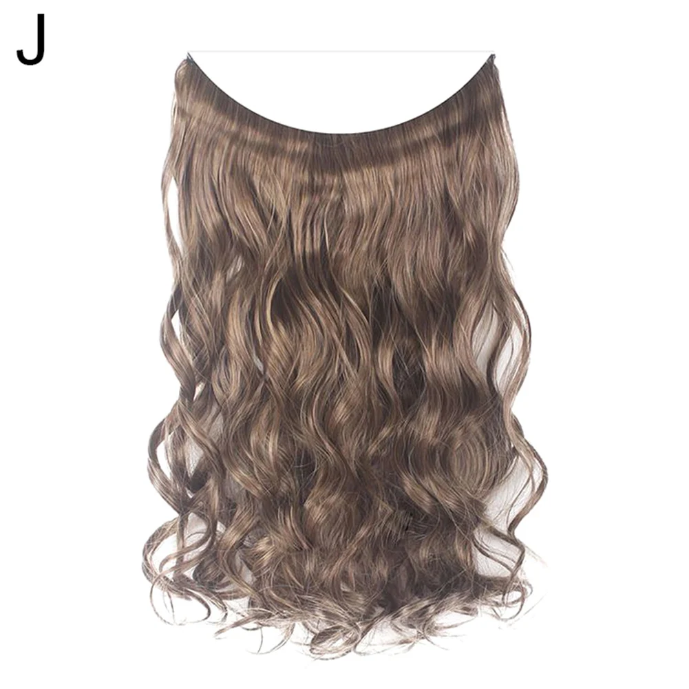 Модные женские длинные прямые вьющиеся парик с полной головкой накладные волосы на заколке