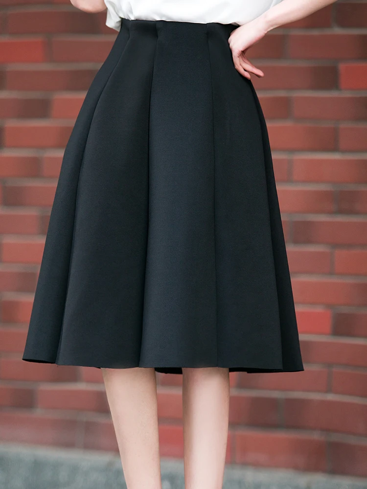 Plus Size Knee Length Flare Skirt With Side Pockets. Plus Size Clothes  Online Shop Singapore - Large Size Clothing Shop