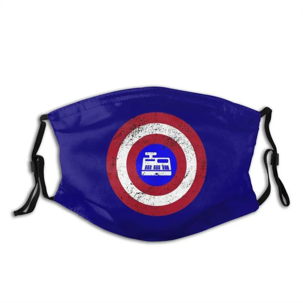 

Fun Captain Cashier Superhero Tshirt For Retail Salespersons Face Mask With Filter Cashier Cashier Gift Retail Sales Retail