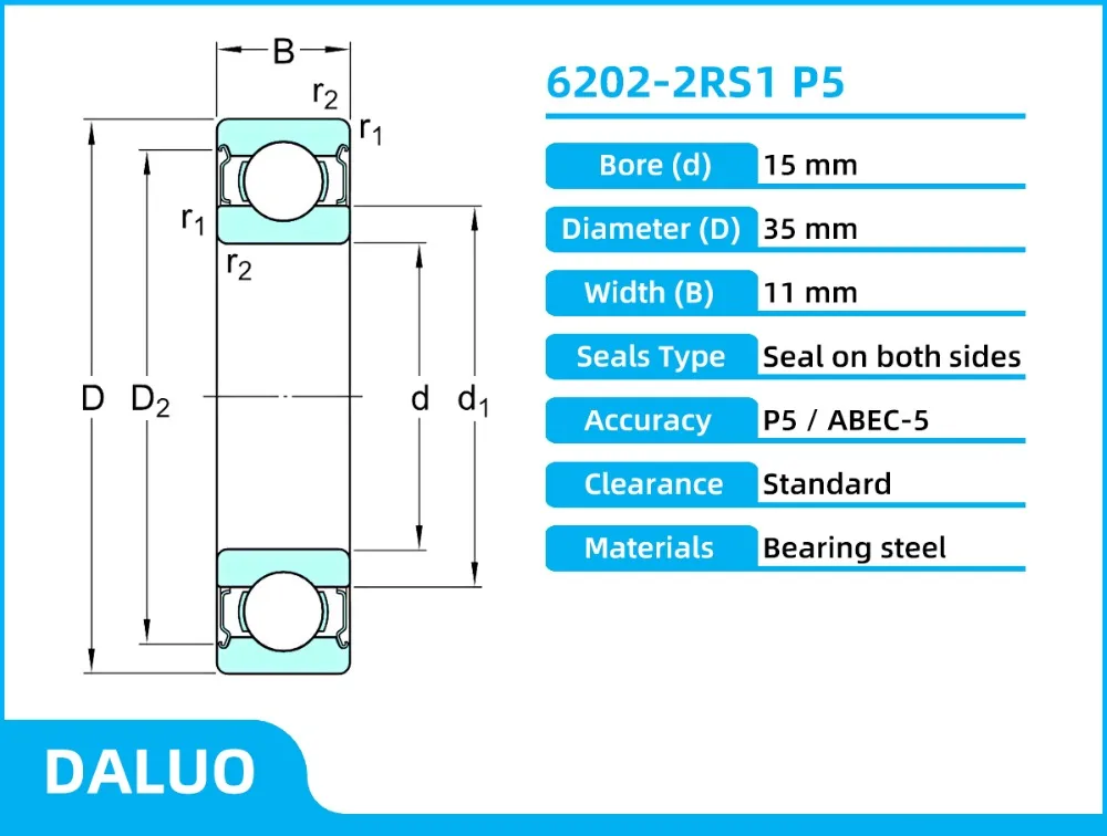 6202-2RS1 P5 DALUO 0