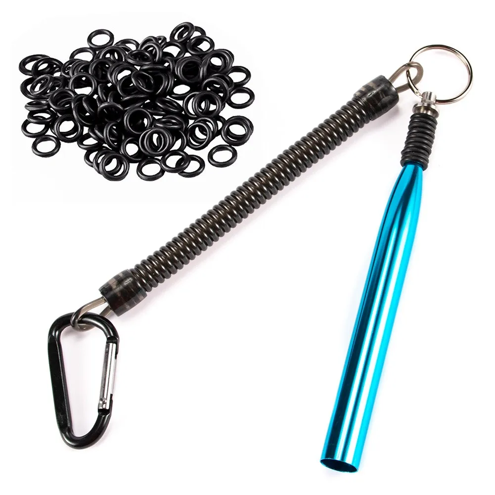 100Pcs O Rings Aluminum Alloy Portable Wacky Worm Rig Tool Kits For Soft Baits Lures Fishing Accessories 100Pcs O Rings Aluminum Alloy Portable Wacky Worm Rig Tool Kits For Soft Baits Lures Fishing Accessories