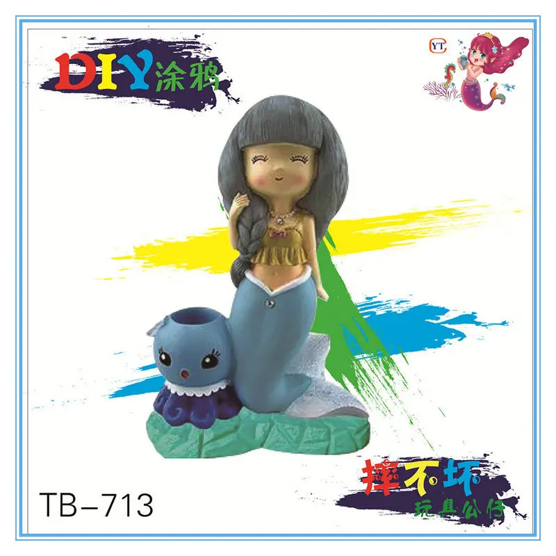 

Vinyl Coloured Drawing Doll Coin Bank Customizable PVC Doll Coin Bank