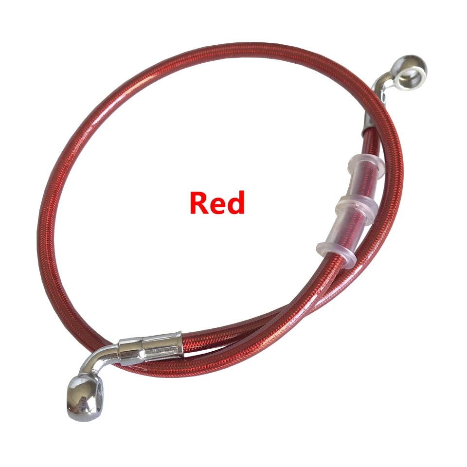 400 To 2200mm 90&deg;- 90&deg; Motorcycle Hydraulic Reinforced Brake Hose oil Line Fit ATV Dirt Pit Racing Bike Braided oil hose motorcycle brake lever motorcycle brake hose motorcycle brake pressure switch