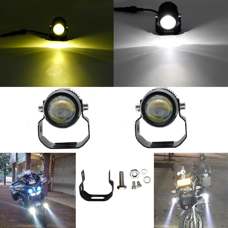 Car External Headlight 24v Motorcycle Fog DRL Headlamp Spotlight Hunting Driving Light High Brightness Light Motor Signal Lamps