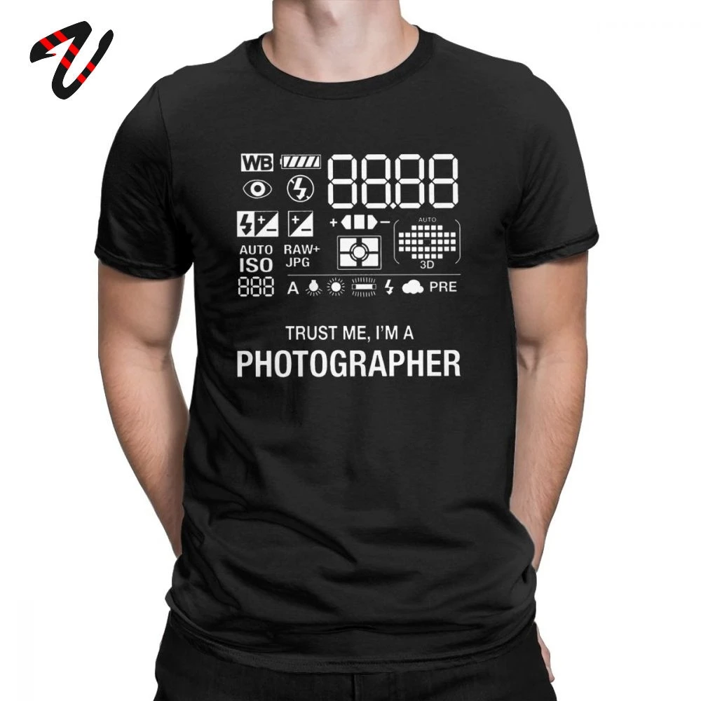 Уникальный 100% из хлопчатобумажной ткани раздел футболки для мужчин фотограф