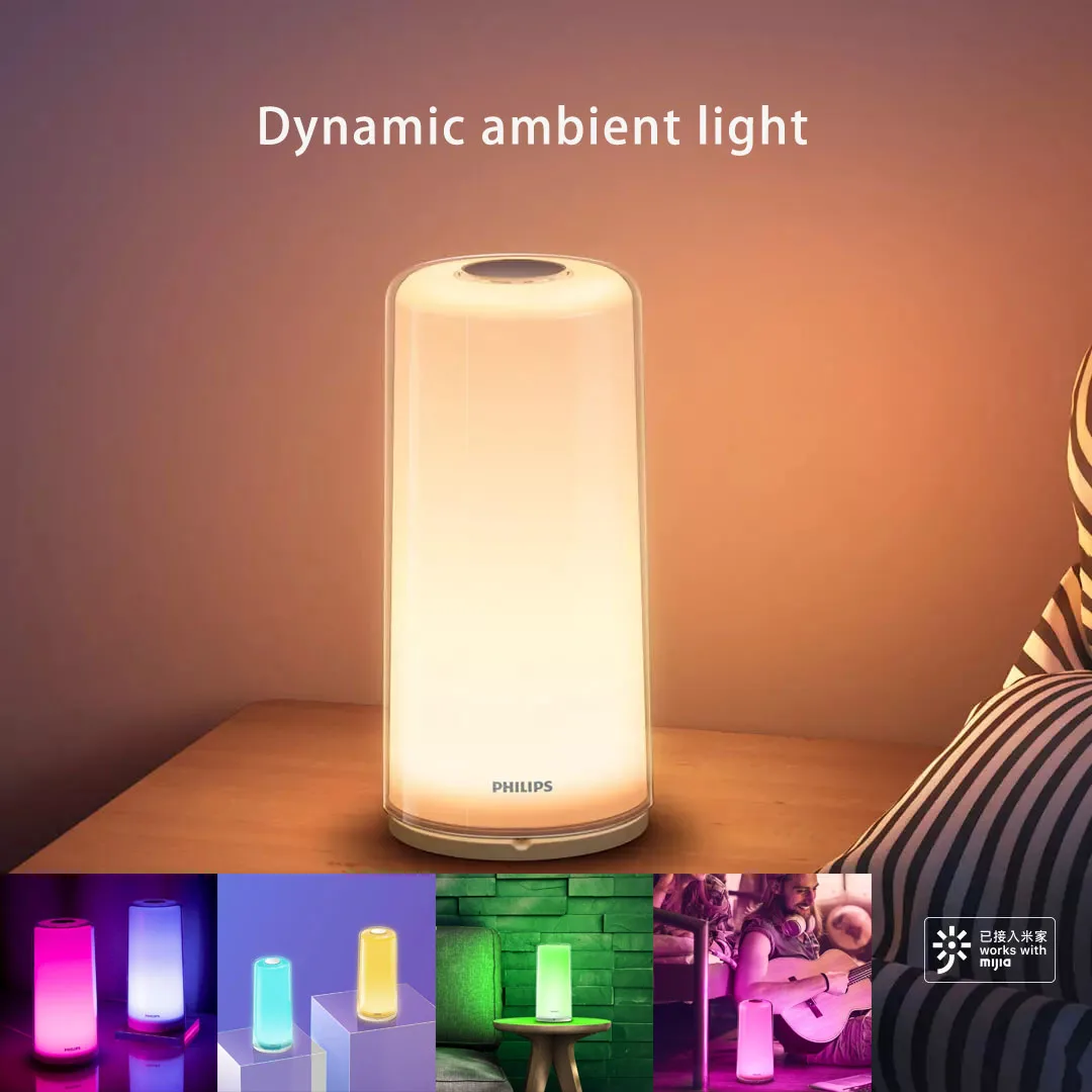 Xiaomi Mijia Customized Smart LED Bedside Lamp RGBW Dimmable Night