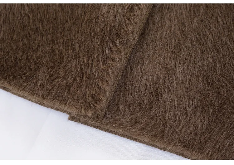 TVVOVVIN Autumn Concise Lapel Single Row Buckle Velvet Long Fund Imitate Leather Fur Loose Coat Woman ZX430