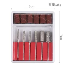  10 Pcs kit Diamond Milling Cutters Carbide Nail Drill Bits set rainbow SSFor Electric Drill Manicure Machine Accessory Tungsten 