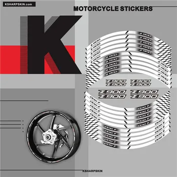 

High quality Motorcycle full coverage 20 strip Tyre Stickers Rim outer Reflective wheel decoration decal For KAWASAKI Z900 z 900