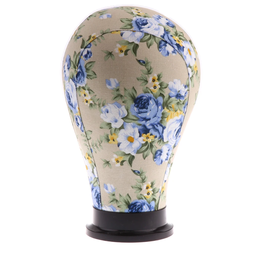 Mannequin Model Cork Canvas Block Head Wigs Cap Making Display Holder 24'