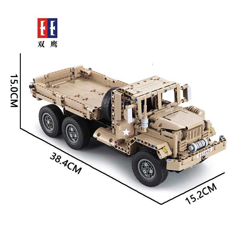 543 шт CaDA строительные Cad блоки автомобиль военный грузовик C51042 модель DIY RC строительные блоки игрушка автомобиль подарок