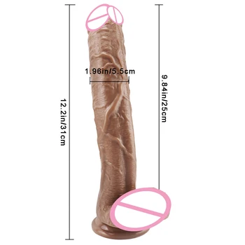 Giant Flesh Big Dildos Penis With Suction Cup Dildo Anal Butt Plug Sex Toys For Women Masturbator Gode Ventouse Sex Shop (31CM ) 6