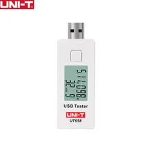 Uni-t UT658 USB цифровой индикатор напряжения тока U диск доктор Вольтметр для зарядного устройства аметр емкость Макс 9 в хранение данных подсветка