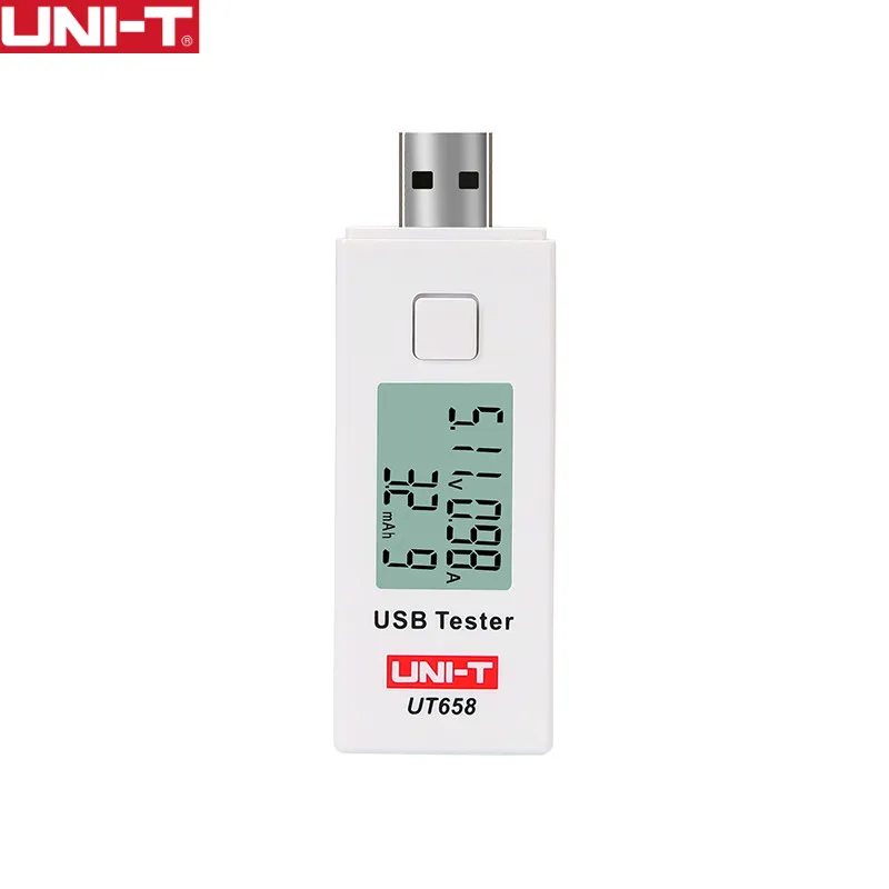 

UNI-T UT658 USB Digital Current Voltage Testers U Disk Doctor Chargers Voltmeter Ameter Capacity MAX 9V Data Storage Backlight