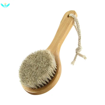

Bath Brush Natural Bristle Long Wooden Body Masage Health Care Bath Brush Anti-slip Handle Spa Shower Brush DWH5