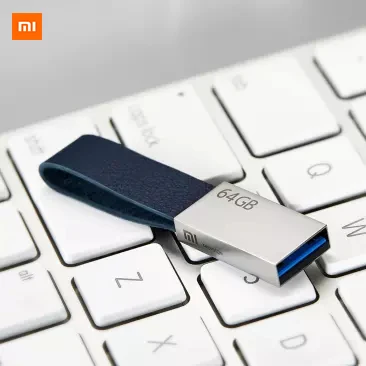 Xiaomi USB3.0 U диск 64 ГБ высокоскоростной передачи компактный размер шнура дизайн легко носить металлический корпус стильный - Цвет: Синий